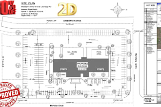 draw your property plot plan, site plan for permit in a day