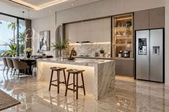 design an impressive kitchen with realistic renders