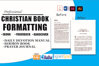 format, design christian ebook, daily devotional, prayer journal, amazon KDP