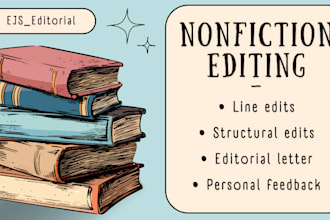 edit your nonfiction and give personalized feedback