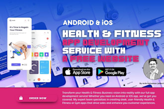 do health and fitness android and ios mobile app with a free website