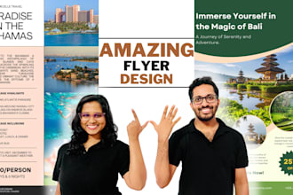 design a professional flyer or brochure for your business