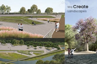 design your landscape or outdoor environment, 3d modeling