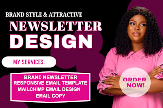 do mailchimp newsletter template design, email campaign for squarespace, wix