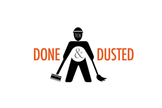 create done and dusted mascot logo design
