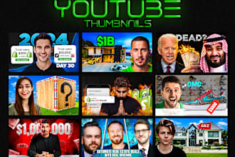 design viral attractive eye catchy youtube thumbnail