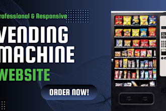 design, redesign vending machine website, vending atm website and landing page