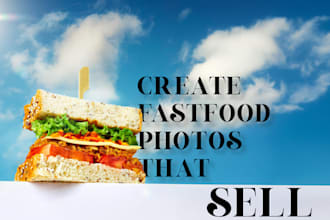 retouch fast food images for signage and digital marketing