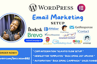 setup wordpress email marketing with mailchimp, brevo, activecampaign automation