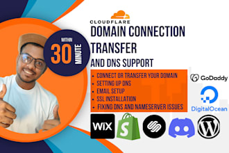 connect or transfer domain to wix, shopify,squarespace,cloudflare or any hosting