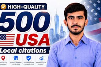 do 500 USA local citations and directory submission