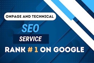 optimize website onpage and technical SEO service on wordpress