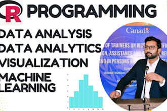 help in machine learning, data analysis in rstudio r programming and python