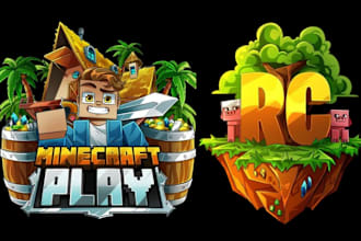 l craft a custom minecraft server logo and icon