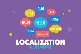 do pro localization for any language websites, apps, docs