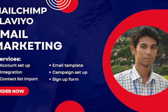 design mailchimp klaviyo email template newsletter, set up campaign