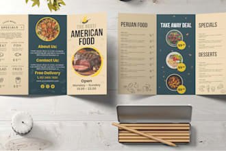 design professional and modern trifold brochure