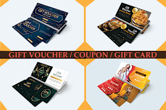 design gift voucher,  certificate, postcard and ticket