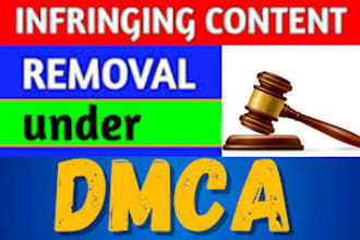 send dmca takedown notices to remove defaming illegal content from all internet