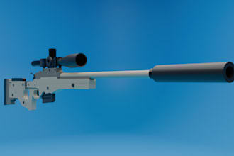 make you an amazing 3d model of guns or props  for your games