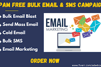 send bulk email, cold email, email campaign, gmass campaign, bulk sms, spam free
