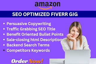 write top amazon listing SEO product descriptions