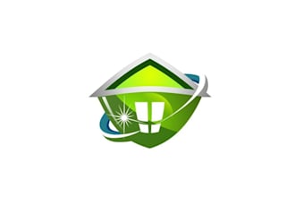design attention window cleaning logo