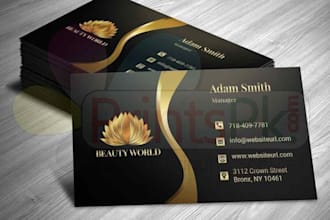 create professional and aesthetic  business or visiting cards