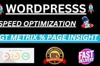 do wordpress speed optimization, increase page speed