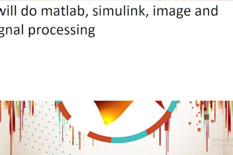 do matlab, simulink, image and signal processing assignment and task