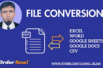 convert pdf to excel, word, csv, google sheets and docs