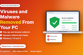 remove viruses, malware, and spyware from your windows PC