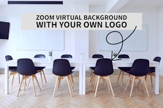 create zoom and google meet virtual background with logo