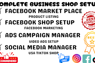 shopify facebook shop ads marketplace usa tiktok shop video ads campaign manager