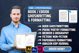 ghostwrite format poem book memoir biography amazon kdp journal manuscript kdp