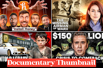 design amazing history documentary youtube thumbnail