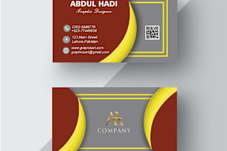 design stunning and professional visiting or business card in 6 hours