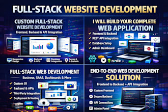 build a custom fullstack website with frontend backend and API integration