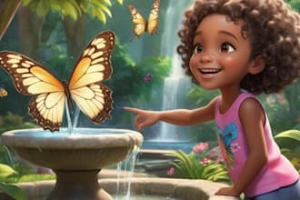 do 3d children book illustration, 3d african american children book illustration