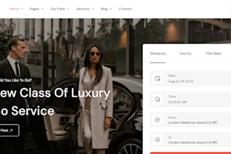 build taxi booking website chauffeur, limousine vtc website with booking feature