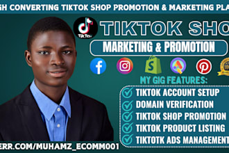 setup tiktok shop tiktok monetization instagram promotion facebook page creation