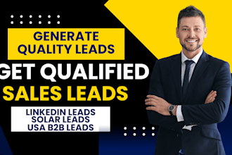 provide USA b2b leads linkedin leads solar leads sales lead generation