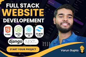 build your full stack websites in react, next, node and django