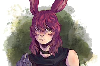 draw your final fantasy xiv character fan art