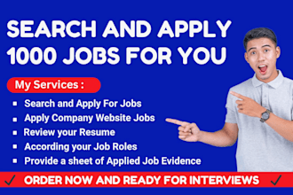 professionally search and apply 1000 jobs for you