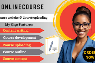 create online course content, course content, online course content development