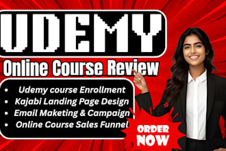 do udemy course promotion and online video course kajabi sales funnel