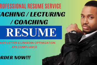 craft teaching, lecturing and coaching resume, cover letter, linkedin profile