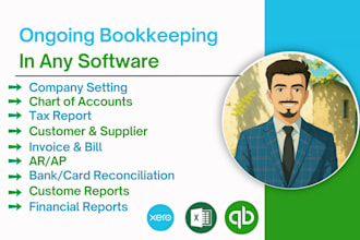 do ongoing bookkeeping  in any accounting software