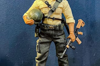 articulated action figure pose figure 3d figurine miniature 3d figure sculpture